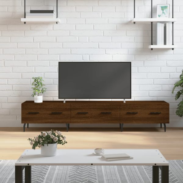 TV-benk brun eik 150x36x30 cm konstruert tre