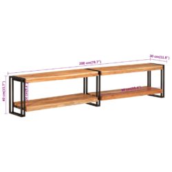 TV-benk 200x30x40 cm heltre akasie