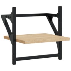 Vegghyller med stenger 2 stk sonoma eik 30x25x30 cm