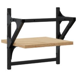 Vegghyller med stenger 2 stk sonoma eik 30x25x30 cm