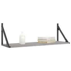 Vegghyller 2 stk grå sonoma 80x25x25,5 cm konstruert tre