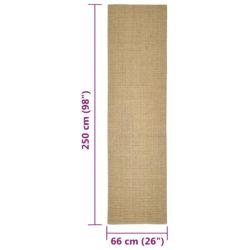 Sisalteppe for klorestolpe 66×250 cm