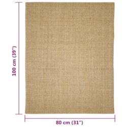 Sisalteppe for klorestolpe 80×100 cm