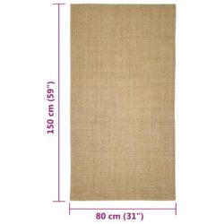 Sisalteppe for klorestolpe 80×150 cm