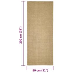 Sisalteppe for klorestolpe 80×200 cm