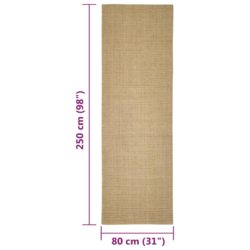 Sisalteppe for klorestolpe 80×250 cm