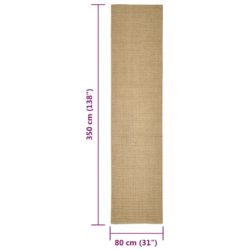 Sisalteppe for klorestolpe 80×350 cm