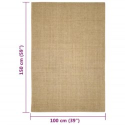 Sisalteppe for klorestolpe 100×150 cm