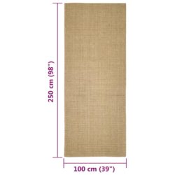 Sisalteppe for klorestolpe 100×250 cm