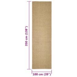 Sisalteppe for klorestolpe 100×350 cm