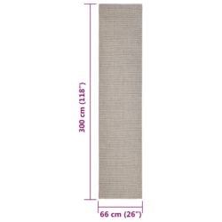 Sisalteppe for klorestolpe sand 66×300 cm