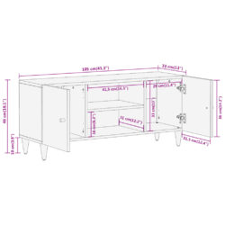 TV-benk 105x33x46 cm heltre mango