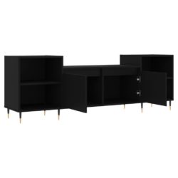 TV-benk svart 160x35x55 cm konstruert tre