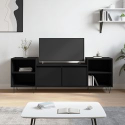 TV-benk svart 160x35x55 cm konstruert tre