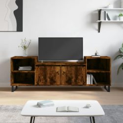 TV-benk røkt eik 160x35x55 cm konstruert tre