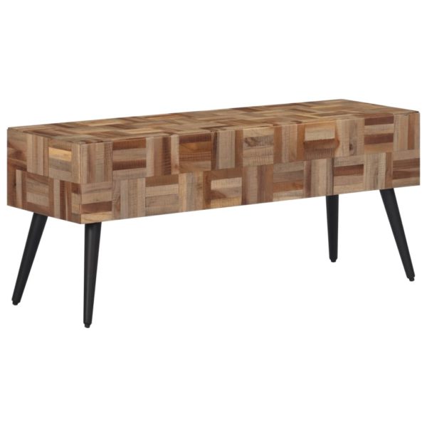 Benk 110x35x45 cm gjenvunnet heltre teak