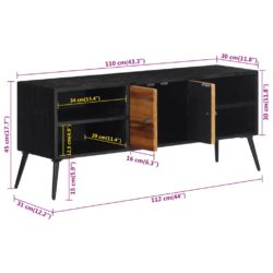 TV-benk 112x31x45 cm gjenvunnet heltre teak