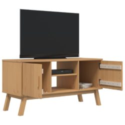 TV-benk OLDEN brun 114x43x57 cm heltre furu