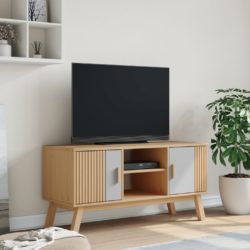 TV-benk OLDEN grå og brun 114x43x57 cm heltre furu