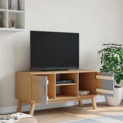 TV-benk OLDEN grå og brun 114x43x57 cm heltre furu