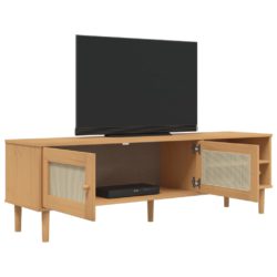 TV-benk SENJA rotting-utseende brun 158x40x49 cm heltre furu