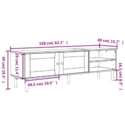 TV-benk SENJA rotting-utseende brun 158x40x49 cm heltre furu