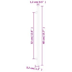 Skaphåndtak 20 stk gulv 320 mm rustfritt stål