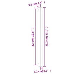 Skaphåndtak 20 stk gulv 320 mm rustfritt stål