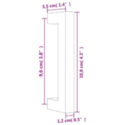 Skaphåndtak 20 stk svart 96 mm rustfritt stål