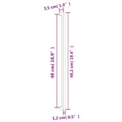 Skaphåndtak 20 stk svart 480 mm rustfritt stål