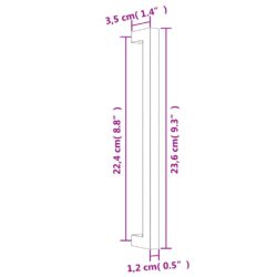 Skaphåndtak 20 stk bronse 224 mm rustfritt stål