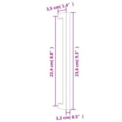 Skaphåndtak 10 stk svart 224 mm rustfritt stål