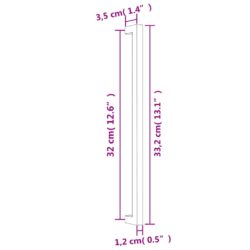 Skaphåndtak 10 stk svart 320 mm rustfritt stål