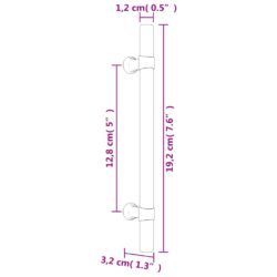 Skaphåndtak 20 stk svart 128 mm rustfritt stål