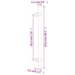 Skaphåndtak 20 stk svart 192 mm rustfritt stål