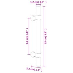 Skaphåndtak 20 stk bronse 96 mm rustfritt stål