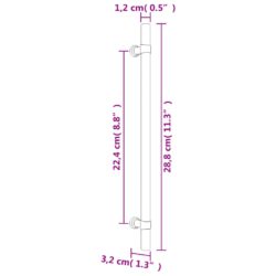 Skaphåndtak 10 stk svart 224 mm rustfritt stål