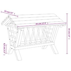 Høymater for kanin 44x33x33 cm heltre gran