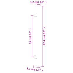 Skaphåndtak 10 stk gulv 160 mm rustfritt stål