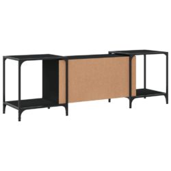 TV-benk svart 153x37x50 cm konstruert tre