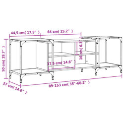 TV-benk sonoma eik 153x37x50 cm konstruert tre