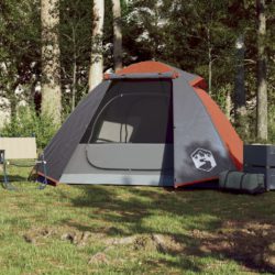 Kuppeltelt for camping 2 personer oransje vanntett