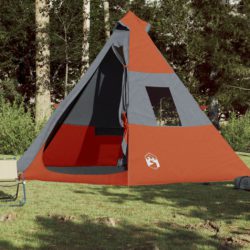 Campingtelt tipi 7 personer oransje vanntett