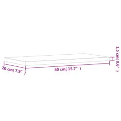 Vegghyller 4 stk grå sonoma 40x20x1,5 cm konstruert tre