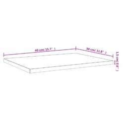 Vegghyller 4 stk røkt eik 40x30x1,5 cm konstruert tre