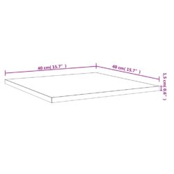 Vegghyller 4 stk røkt eik 40x40x1,5 cm konstruert tre