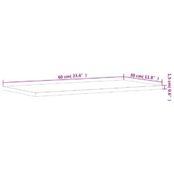 Vegghyller 4 stk røkt eik 60x30x1,5 cm konstruert tre