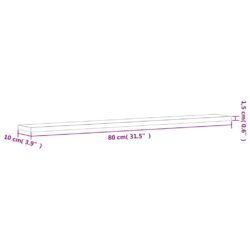 Vegghyller 4 stk røkt eik 80x10x1,5 cm konstruert tre