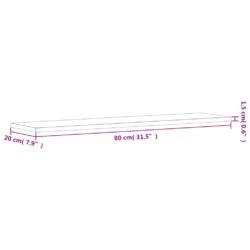 Vegghyller 4 stk grå sonoma 80x20x1,5 cm konstruert tre