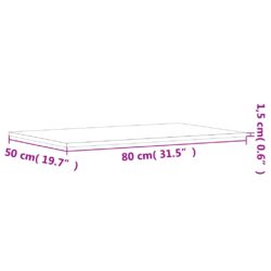 Vegghyller 4 stk brun eik 80x50x1,5 cm konstruert tre